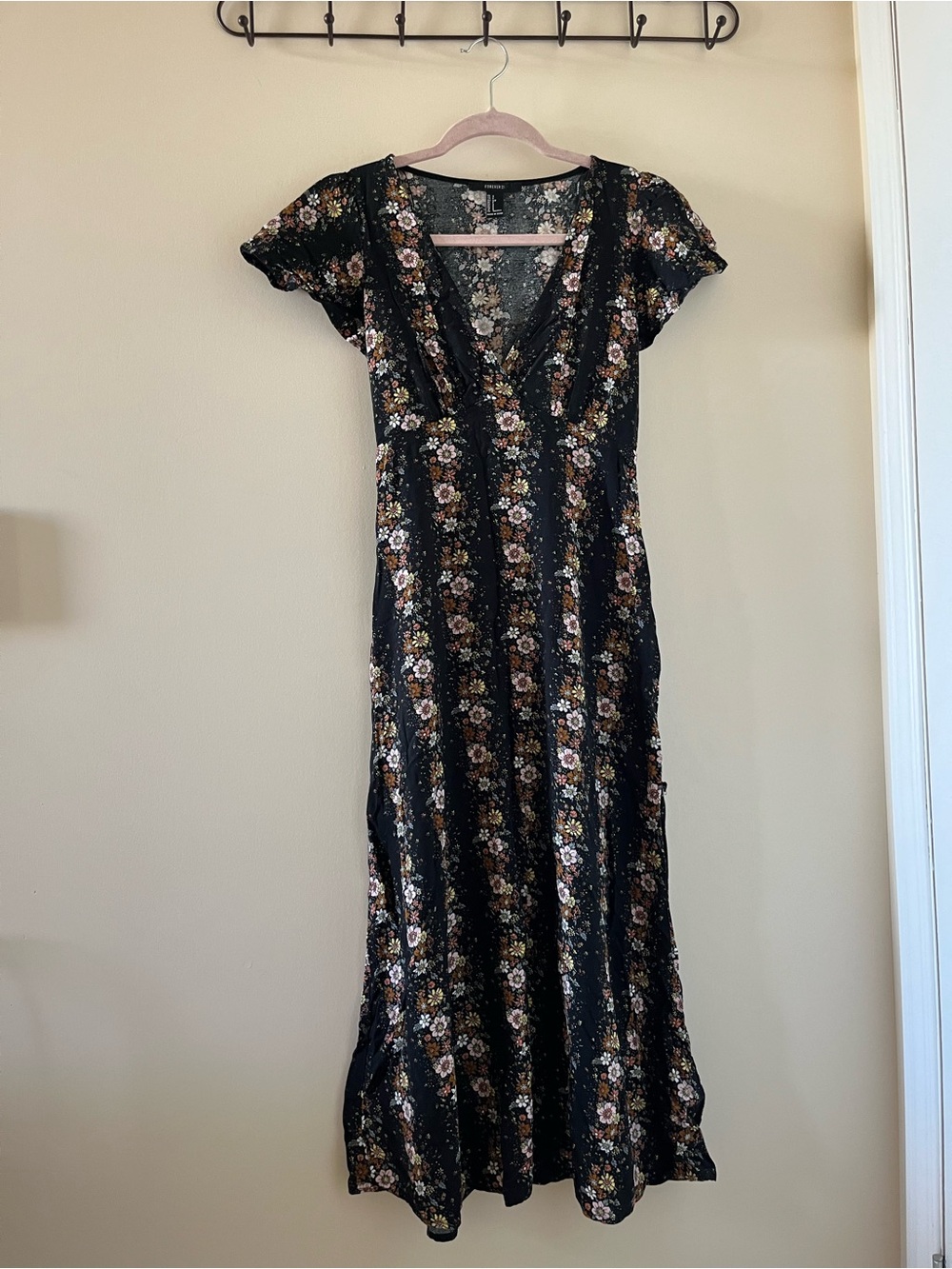 Floral black dress